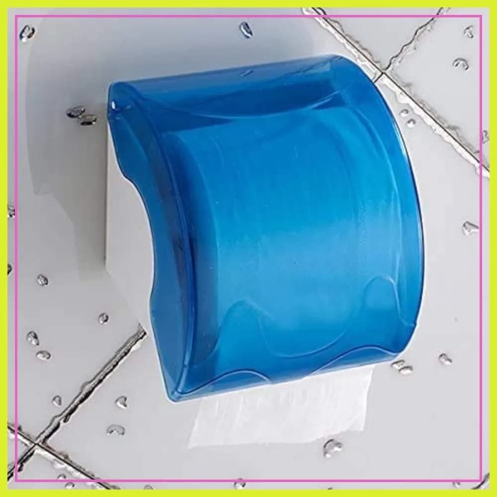 Portarotolo da parete impermeabile per bagno, porta rotolo di carta igienica, blu