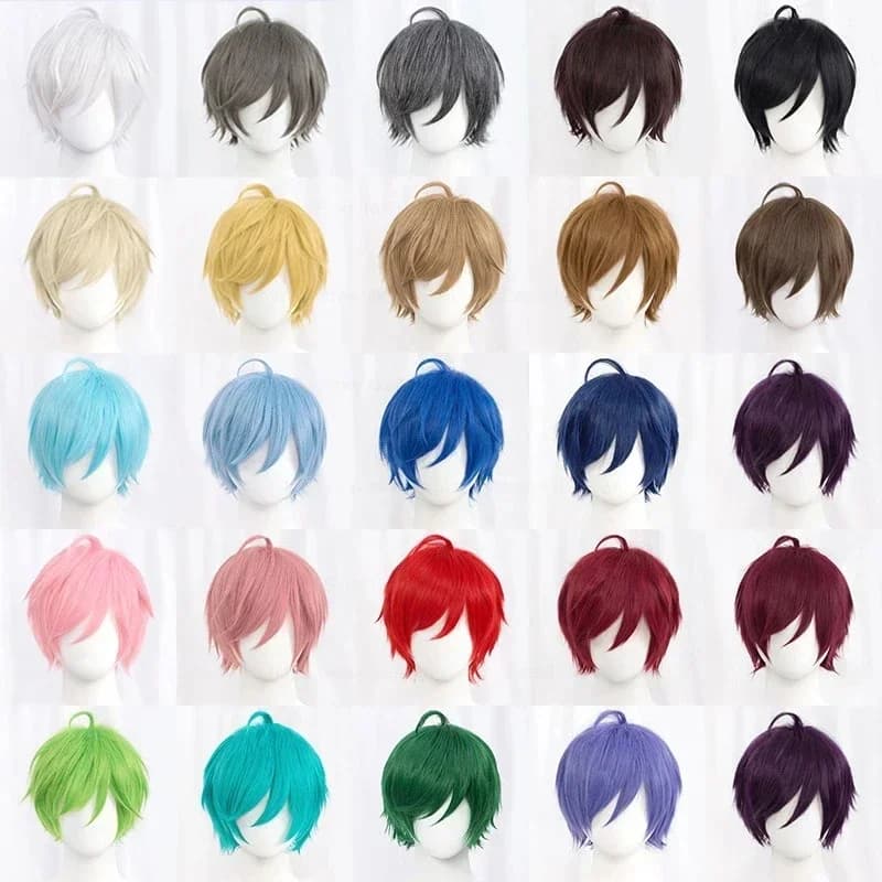 White Green Green Blue Brown Black Blue Orange Red Orange Soul Wigs for heat resistant soft hair