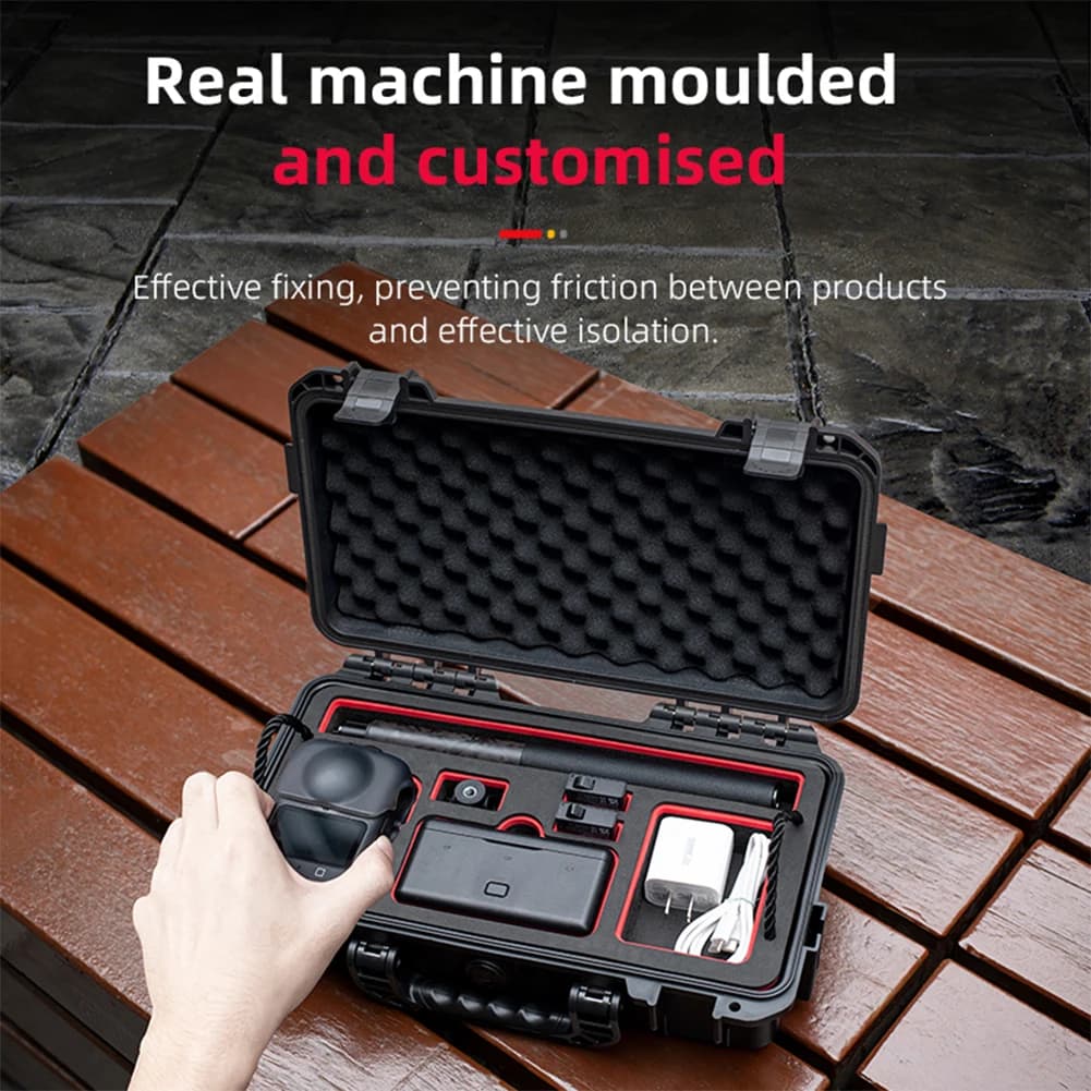 Dual-layer case with waterproof portable carrying strap and box for DJI OSMO 360 panoramic camera accessories