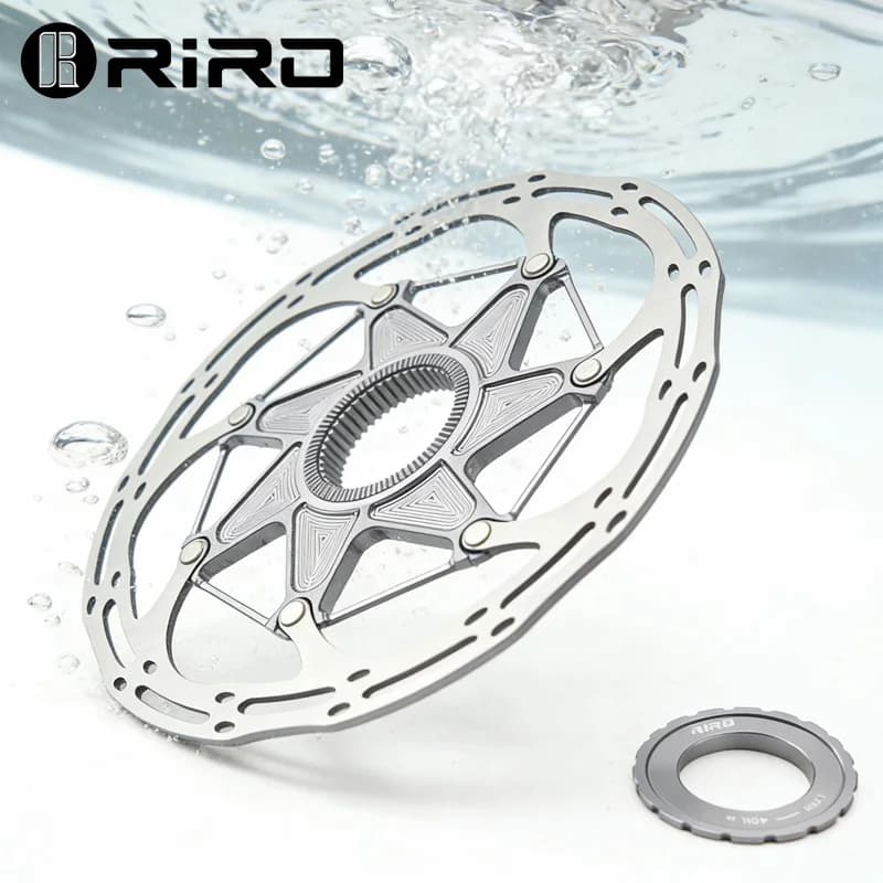 RIRO 1/2PC Bicicletta Centerlock Freno A Disco Rotore 140/160 millimetri MTB Bici Da Strada Freno Rotori Center Lock Dischi Freno Idraulici parti della bici