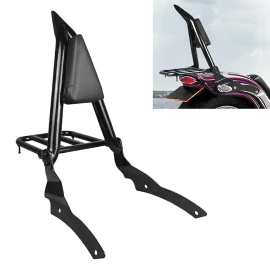 Schienale staccabile per moto Sissy Bar con portapacchi integrato per Yamaha VStar 650 400 Dragstar 650 400 Custom 19962017