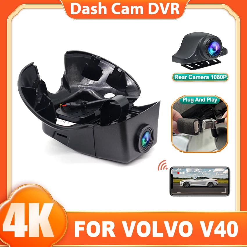 Per Volvo V40 2013 2014 2015 2016 2017 2018 2019 4K UHD 2160p DVR per auto Plug and play Dash Cam Wifi Camera Video Wireless DashCam