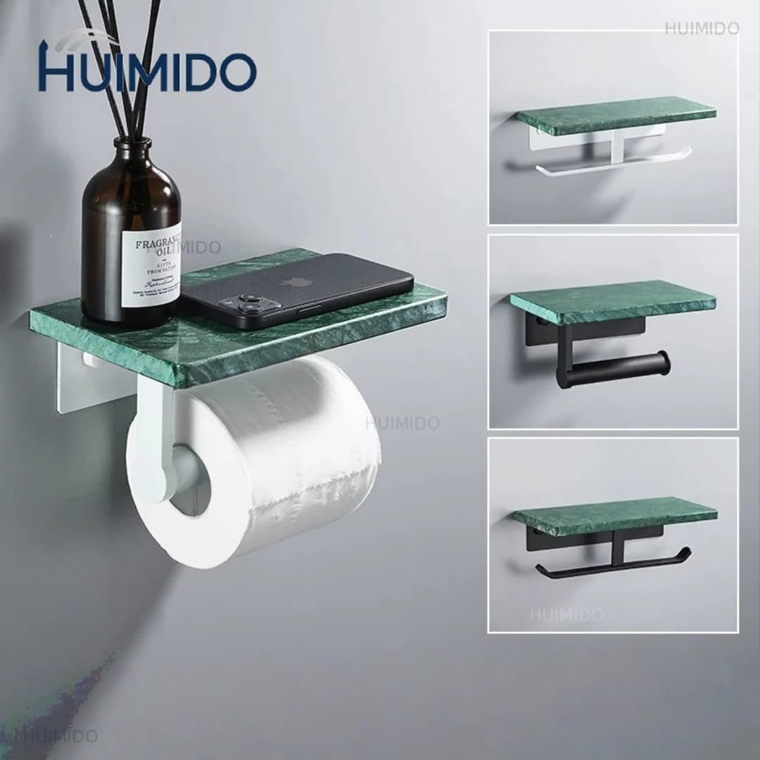 Bathroom Paper with phone Wall Mounted Paper Roll Holder Tissue Holder Rack Toilet Paper