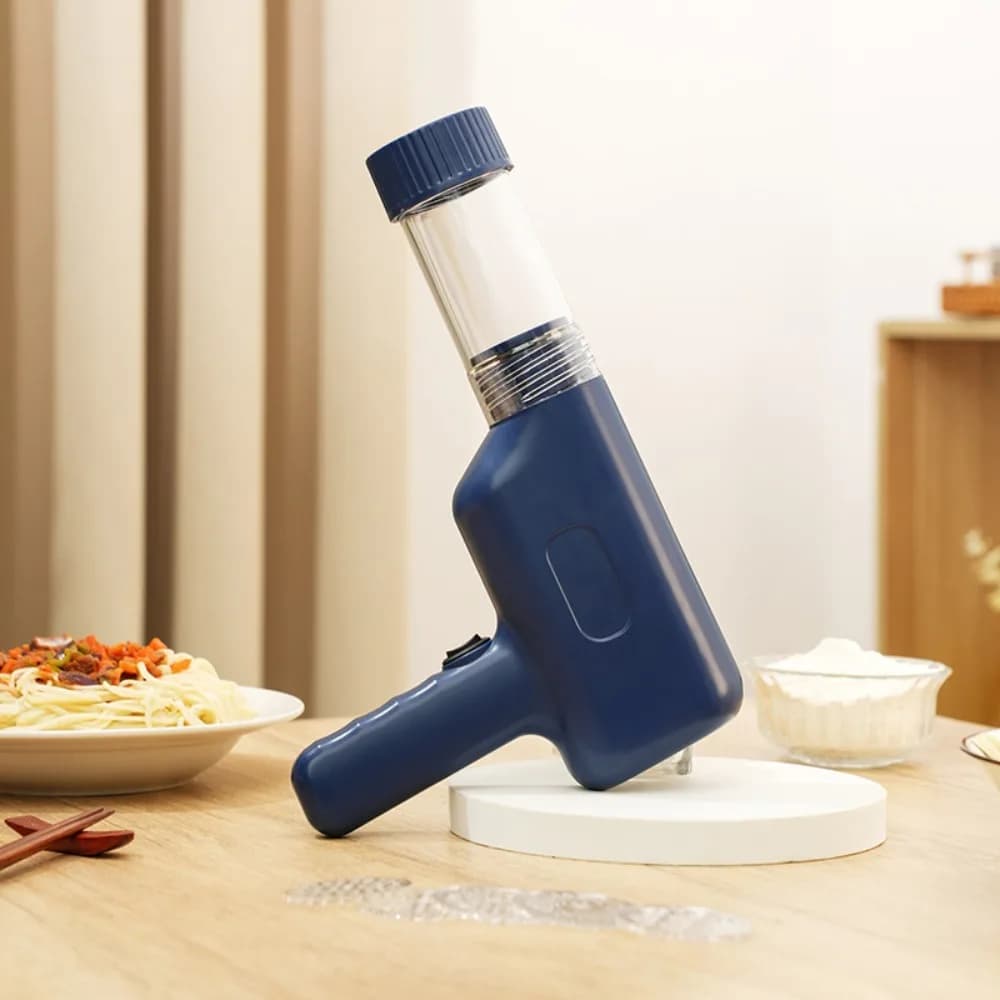 Automatic Handheld Noodle Machine Wireless Electric Noodles Dough Pressing Machine with 6 Molds Manual Pasta Maker Restaurant