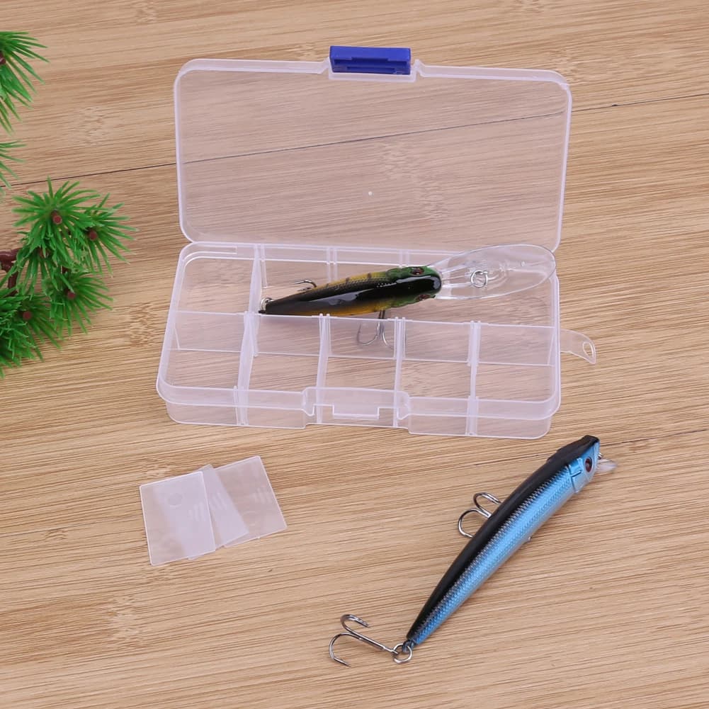 10 compartment Fishing Equipment Box Fishing Floating Box Portable Fishing Storage Box Fishing Tool Box Fishing Accessories