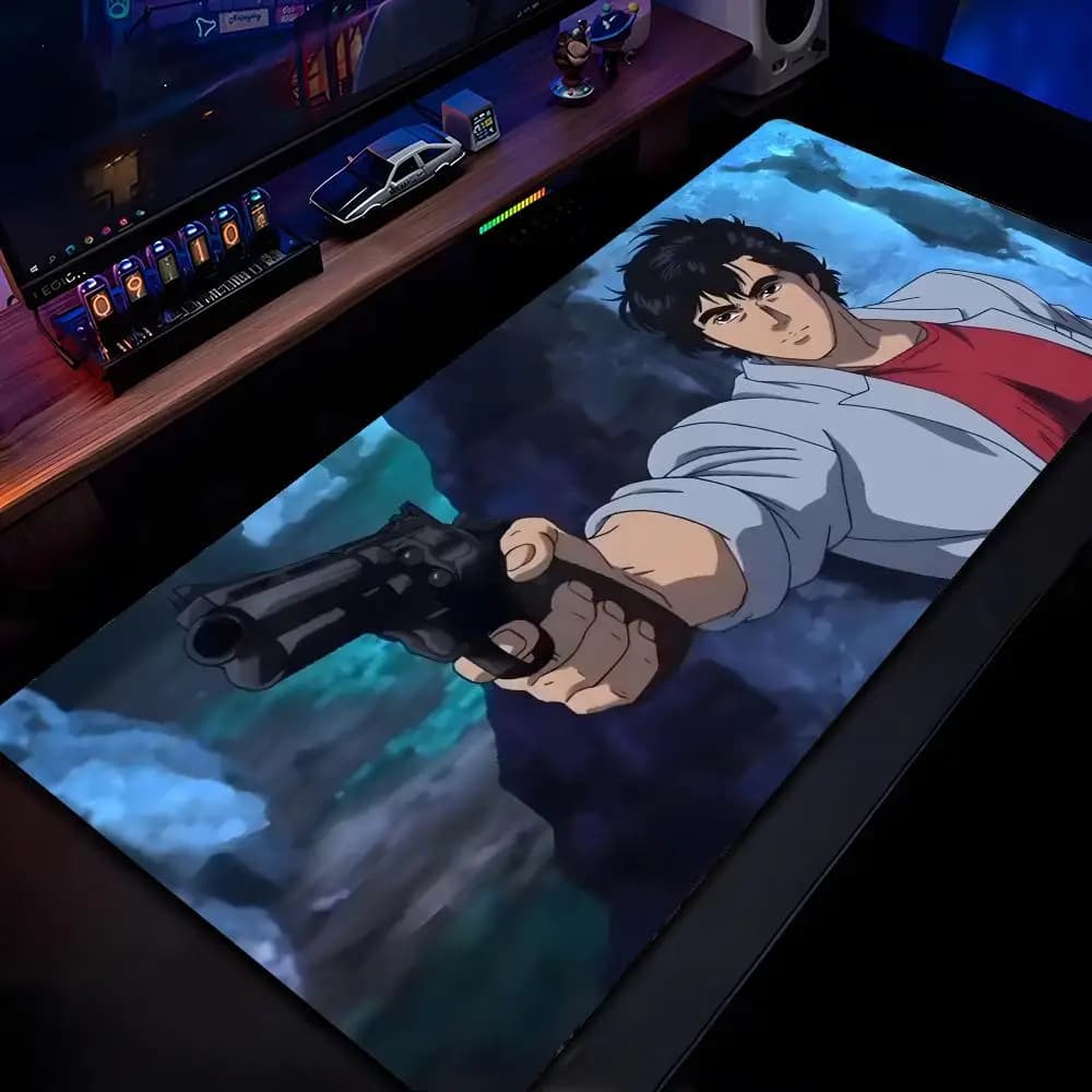 Attack On Titan Mouse Pad Mousepad con stampa HD per computer, per giocatori, con bordo bloccabile, antiscivolo, XXL 90x40 cm, per tastiera e scrivania PC