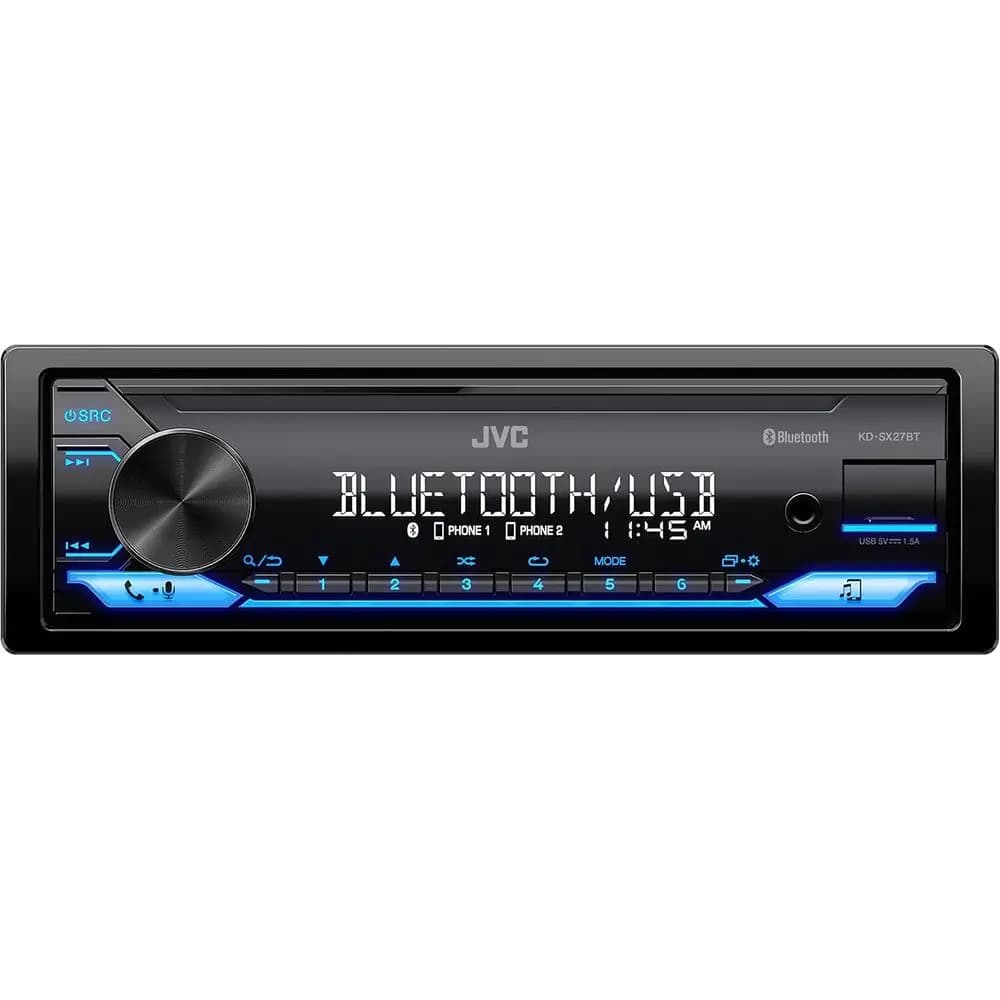 Ricevitore Multimediale Digitale Bluetooth, Autoradio 100W, Ricarica USB 1.5A, Single DIN, AM/FM, Aux-in, Controllo Remoto via App