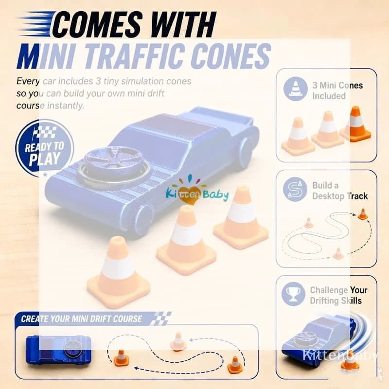 Fidget Car Toy Mini Desktop Drifting Finger Spinner Car Portable Stress Relief Game Toy For Kids Adults Gifts Pocket Drift