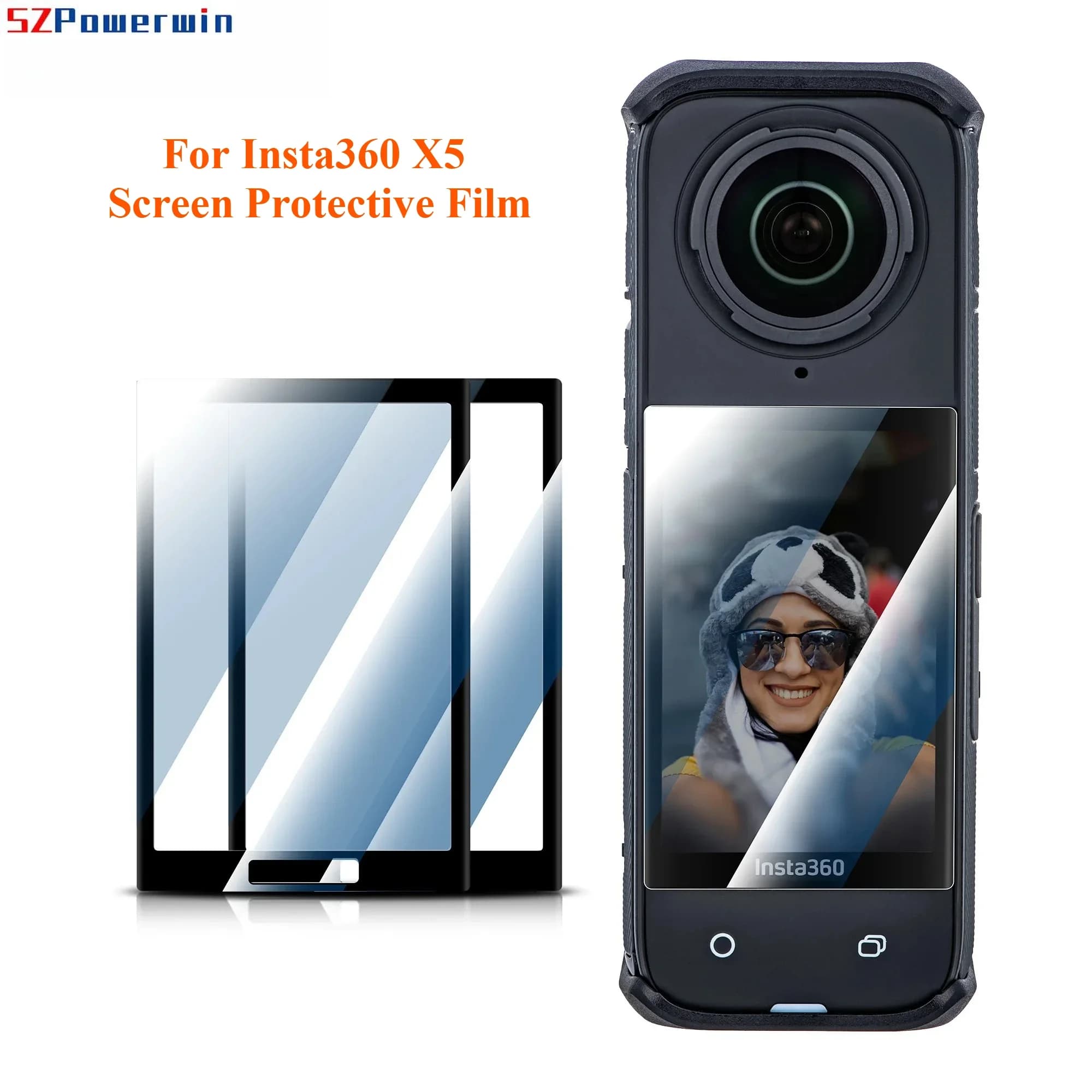 Per Insta360 X5 Pellicola protettiva per schermo della fotocamera Pellicola in vetro temperato HD Accessori per protezione dell'obiettivo antigraffio