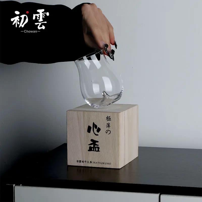 Creativo convesso a forma di cuore fondo fatto a mano vino rosso bicchiere da whisky cristallo ultrasottile Bordeaux Bordeaux degustazione confezione regalo