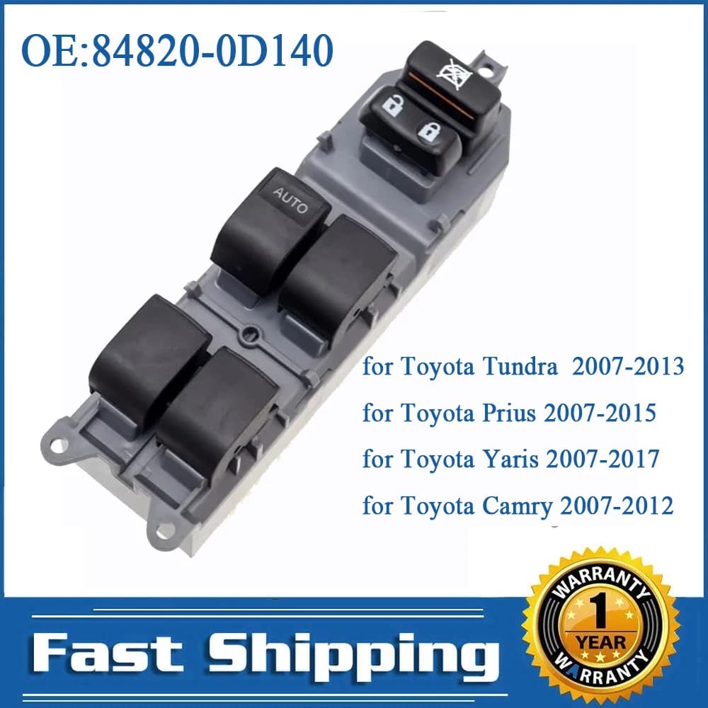 Auto Finestra di Potere Interruttore di Controllo Pulsante Sollevatore di Vetro Console per Toyota Camry Yaris Prius 2013-2017 Tundra 84820-0D140