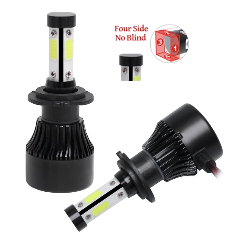 Nuovo LED H7 Fari 4COB H1 H3 H11 9012 9005 9006 Mini Fendinebbia Auto Fari Lampade Universali Per Auto Lampadine Bianco