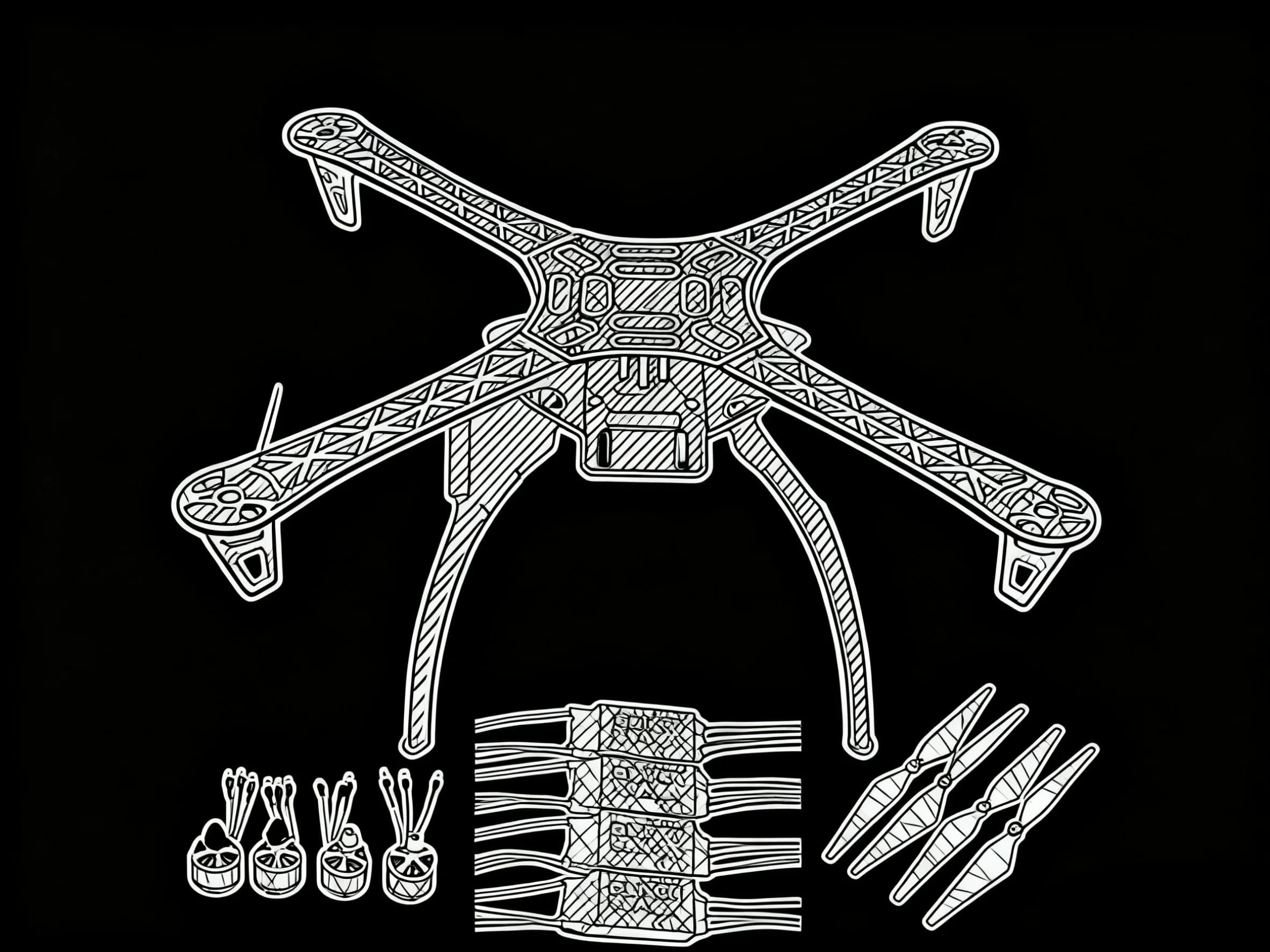 F450 Drone Kit With 450 Rctosky Frame For APM 4 Axis RC Multicopter Quadcopter Heli Multi-Rotor With Landing Gear