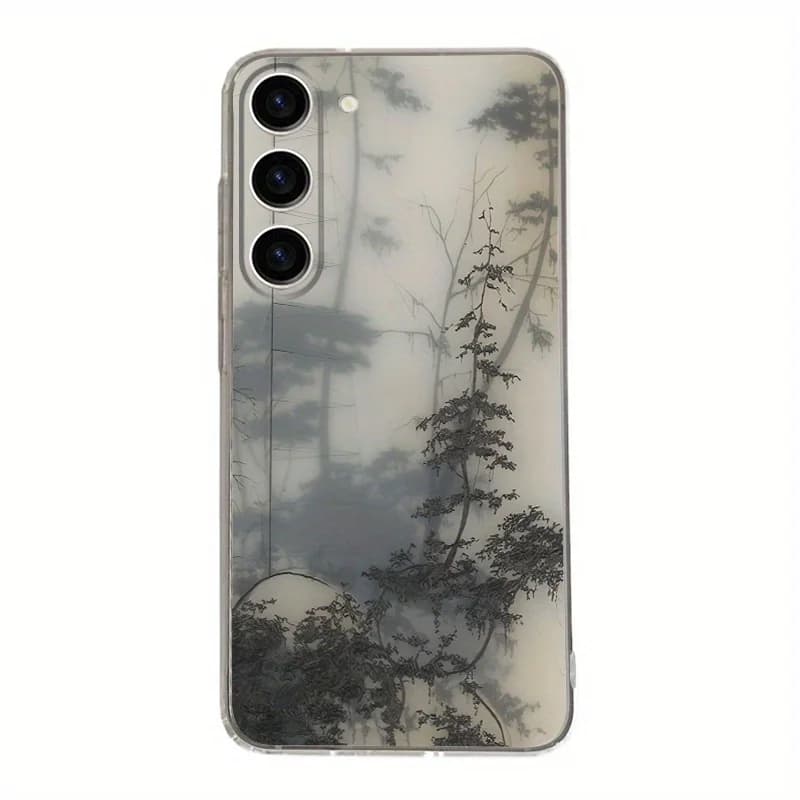 Custodia per telefono trasparente con motivo Deep Mountain adatta per Samsung per Galaxy S25 S24 S23 S21 S20 FE Ultra Plus 4G 5G Anti Goccia