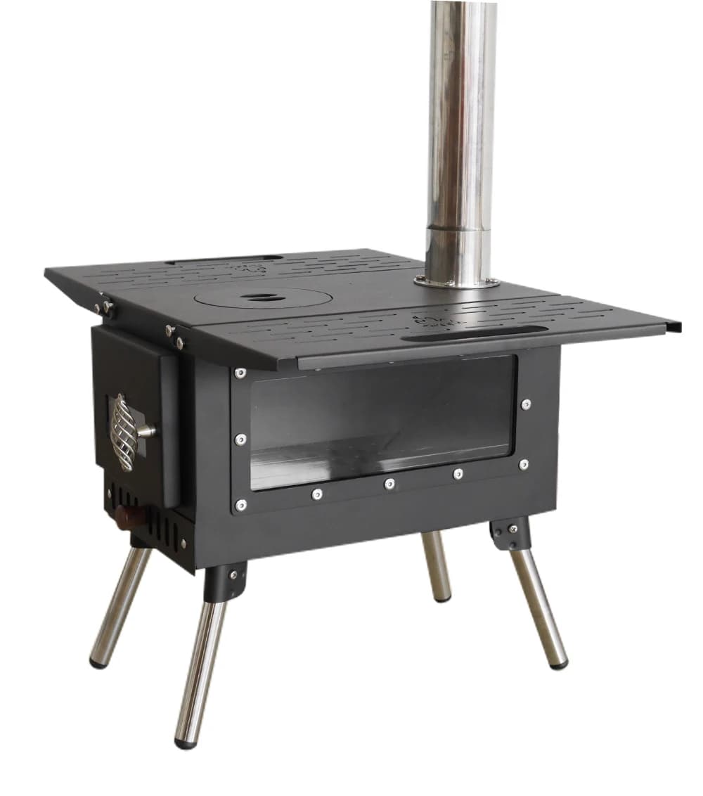 Portable Collapsible Charcoal Wood Burner Outdoor Camping Cookware Accessories Tent Stove Stainless Steel Burner Durable