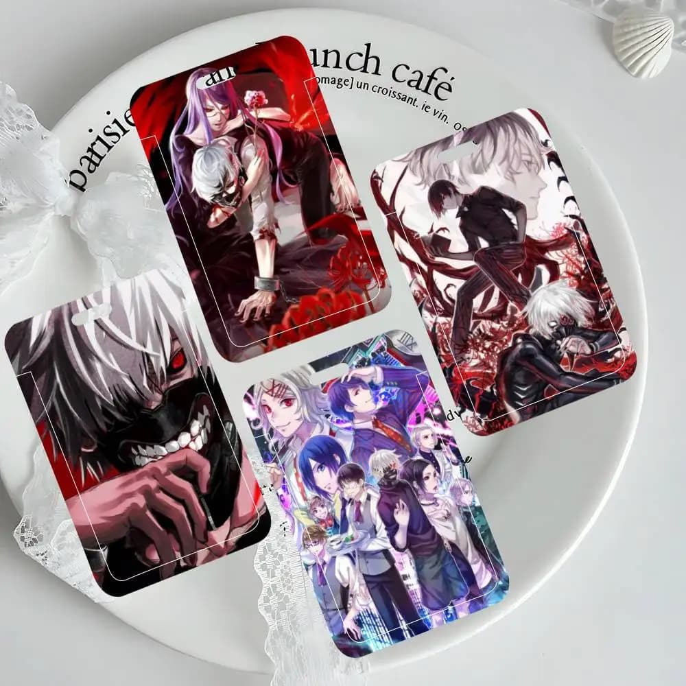 T-Tokyo Ghoul Anime ID Card Holder Neck Strap Pendant Door Badge Holder Lanyards Keychain Work Credential