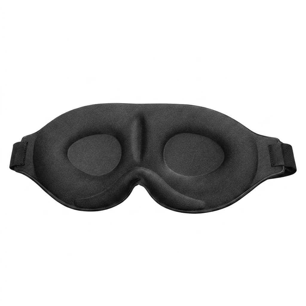 Travel Sleep Mask 3D Blackout Eye Cover for Men Women Memory Foam Light Blocking Nap Mask for Office Flight Home Sleep