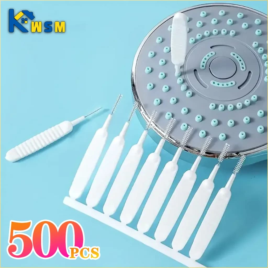 10-500 pezzi spazzola per la pulizia della doccia ugello per spazzola in Micro Nylon per bagno strumenti per la pulizia Anti-blocco accessori per il bagno