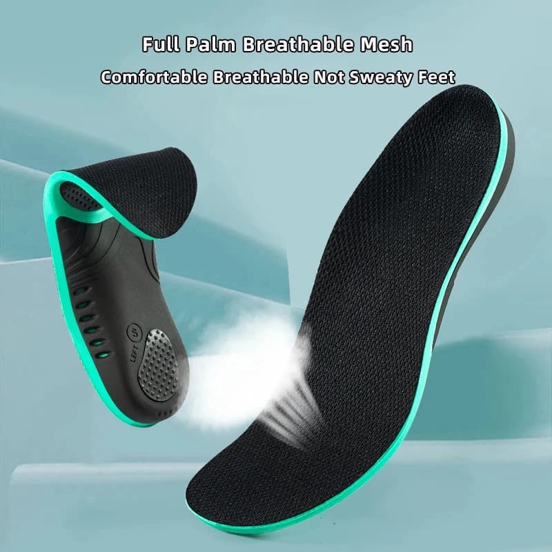 1 paio di solette ortopediche per scarpe sportive, supporto per arco plantare, correzione gambe X/O, supporto per piede piatto, inserti per scarpe sportive