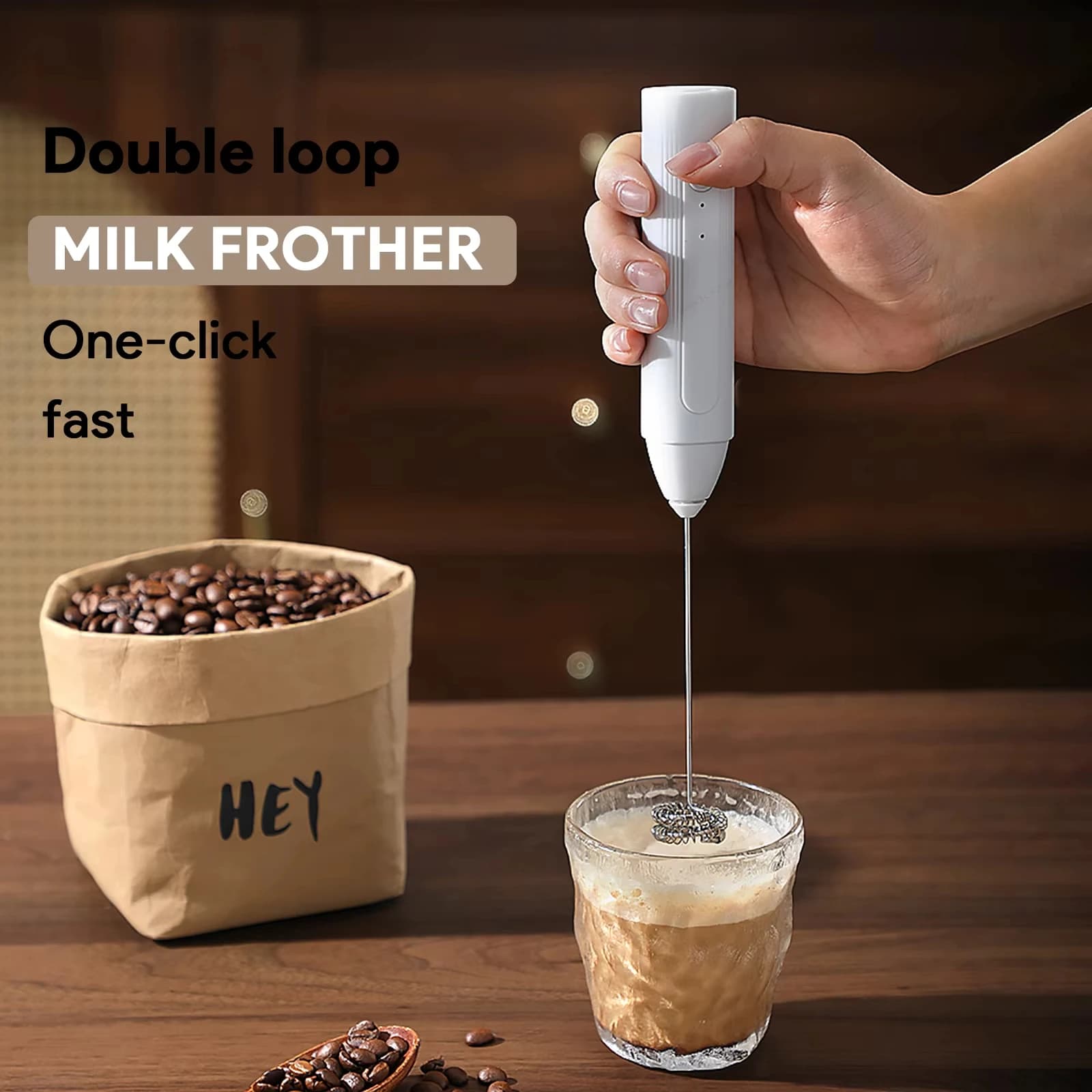 1 frullatore elettrico, frullatore per uova, montalatte, frullatore portatile ricaricabile a 3 velocità, frullatore per crema da cucina