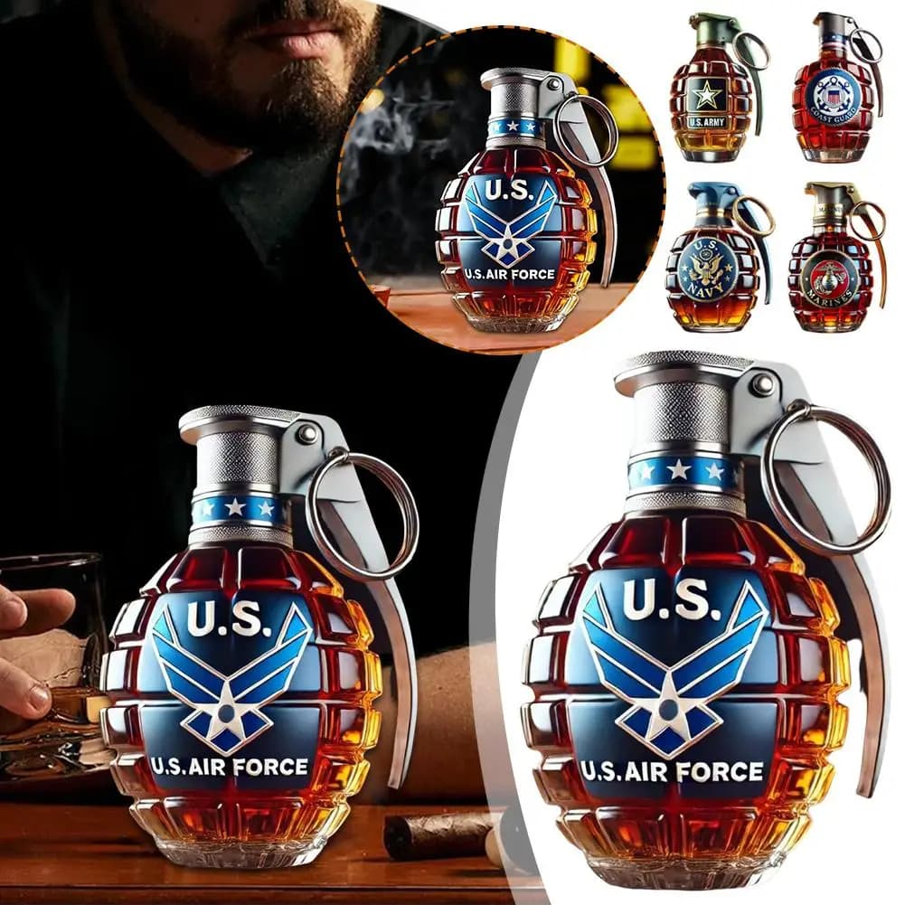 Bottiglia di decanter per whisky a forma di granata in vetro borosilicato alto con sughero ermetico, articoli da bar durevoli per la casa per scotch/vino/liquore