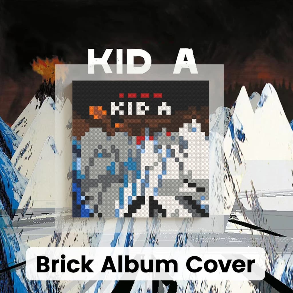 R-Radiohead Band Music Album Cover Pixel Art Building Blocks Brick Painting Wall Decor Gift Poster Print Painting Home Decor
