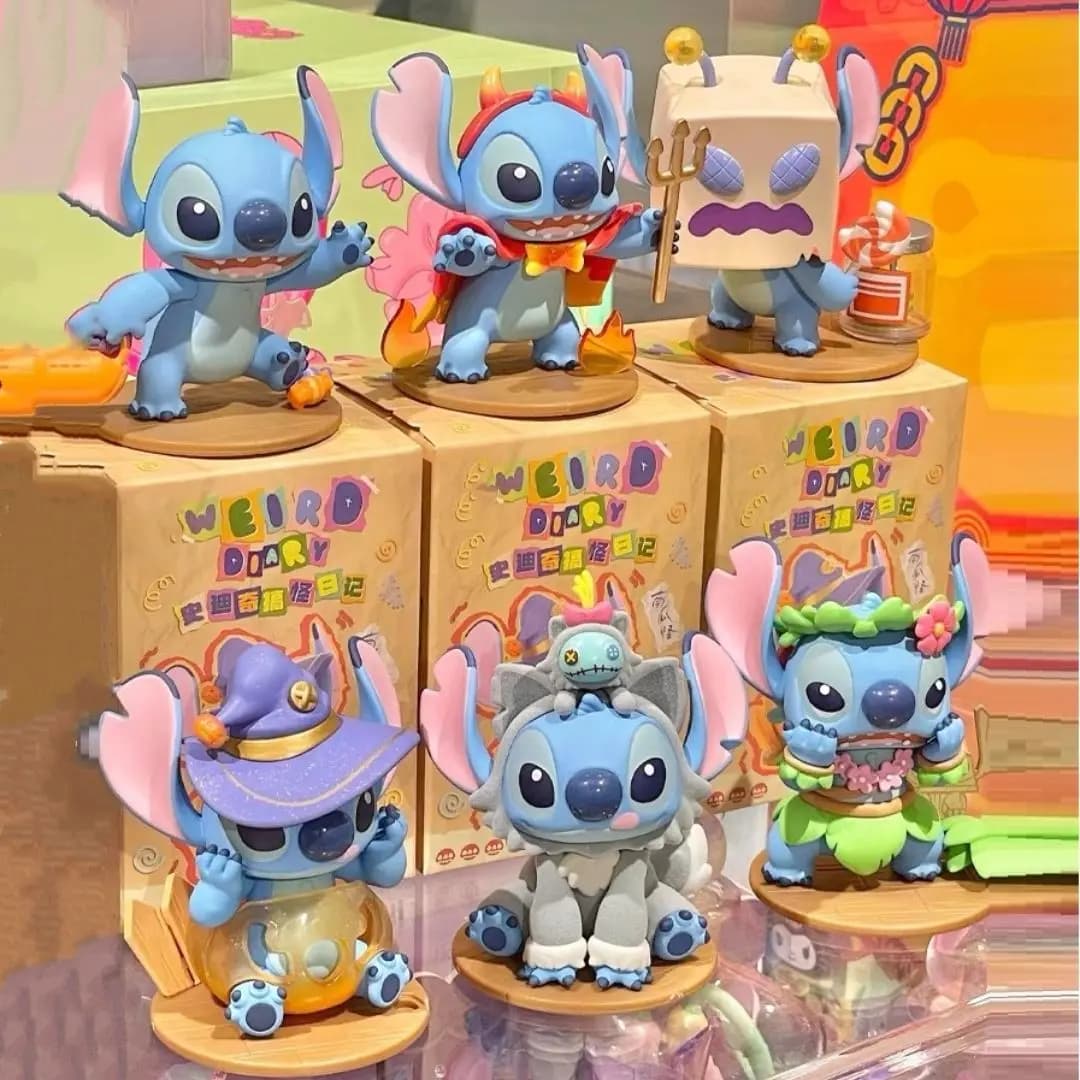 Disney Stitch Weird Diary Series Blind Box Cute Figure Toy Collectible Desktop Ornament Birthday Gift For Kids