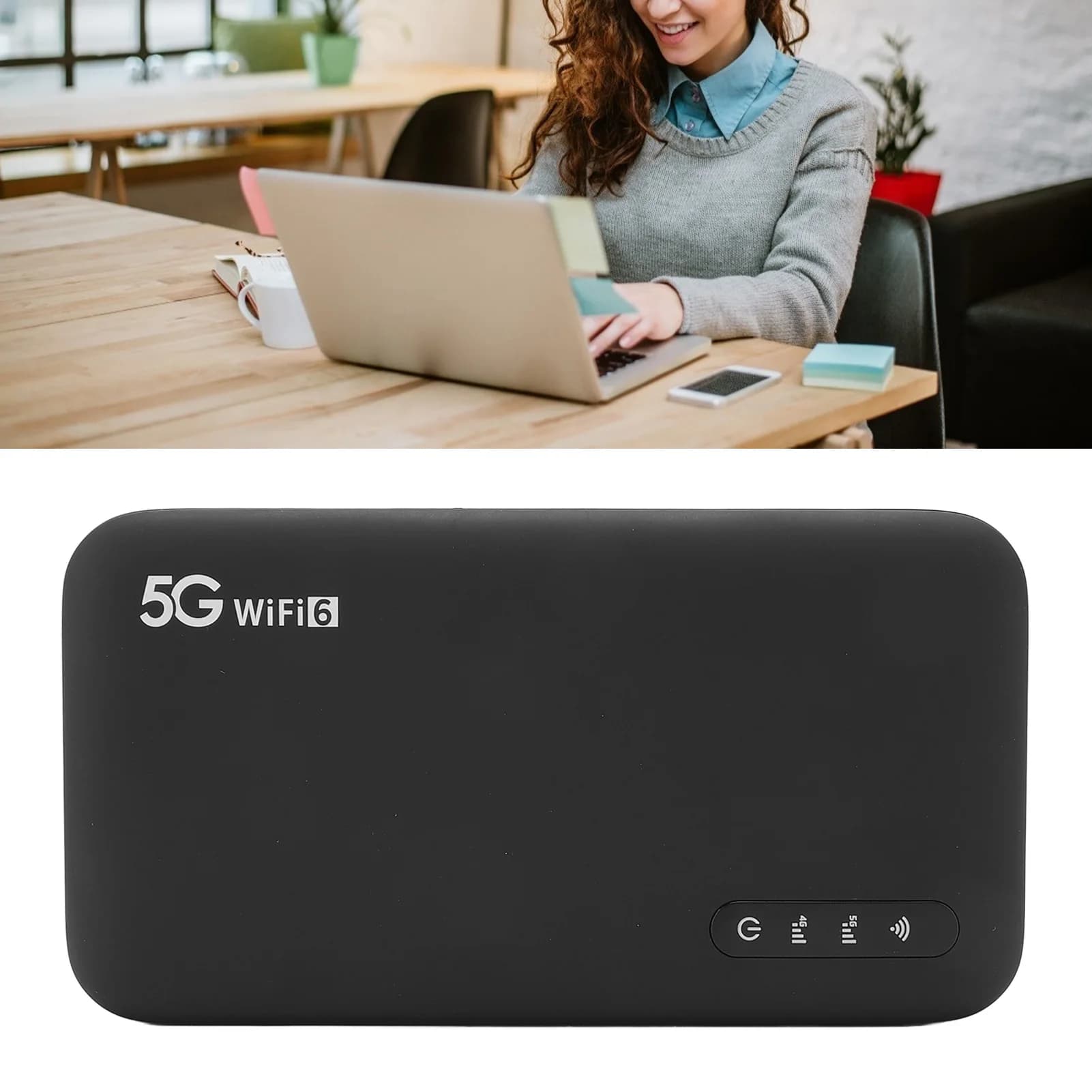 Router WiFi portatile 5G Hotspot mobile Slot per scheda SIM Supporto 16 dispositivi per telefoni Laptop Tablet per esterni
