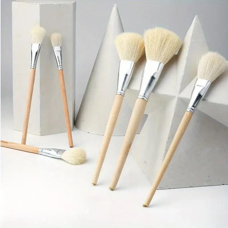 7pcs/set Mop Brush for Acrylic Painting Goat Hair Blending Set for Watercolor Oil Face Body Art
