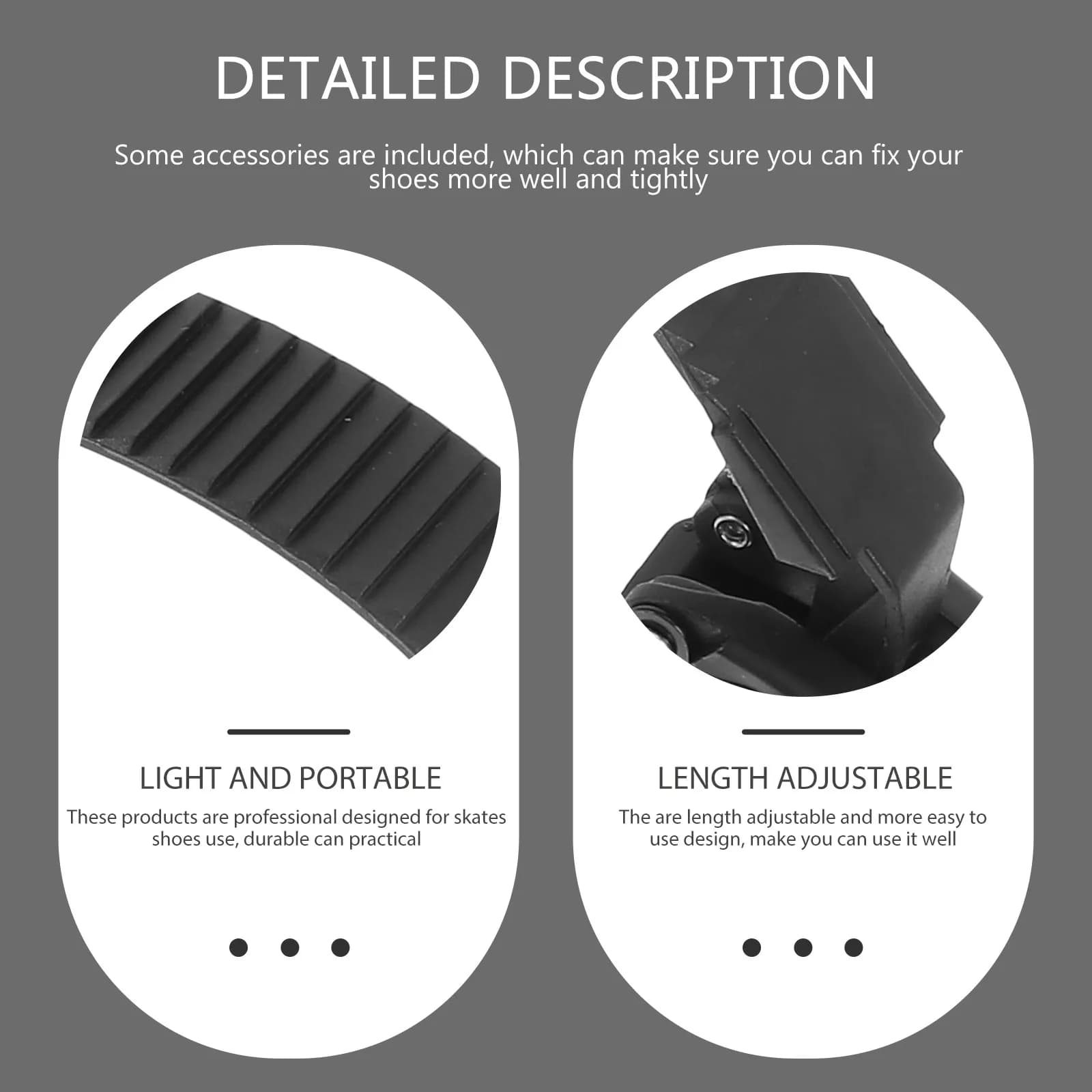 2 Set di Accessori per Pattinaggio, Parti per Pattini a Rotelle e Pattini da Ghiaccio, Cinghie di Fissaggio
