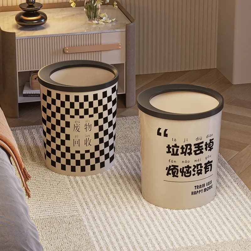 Contenitori per rifiuti ad anello di pressione semplice Cestino di carta di grande capacità per contenitori per rifiuti da cucina domestici Stoccaggio addensato Home Basurero JTW