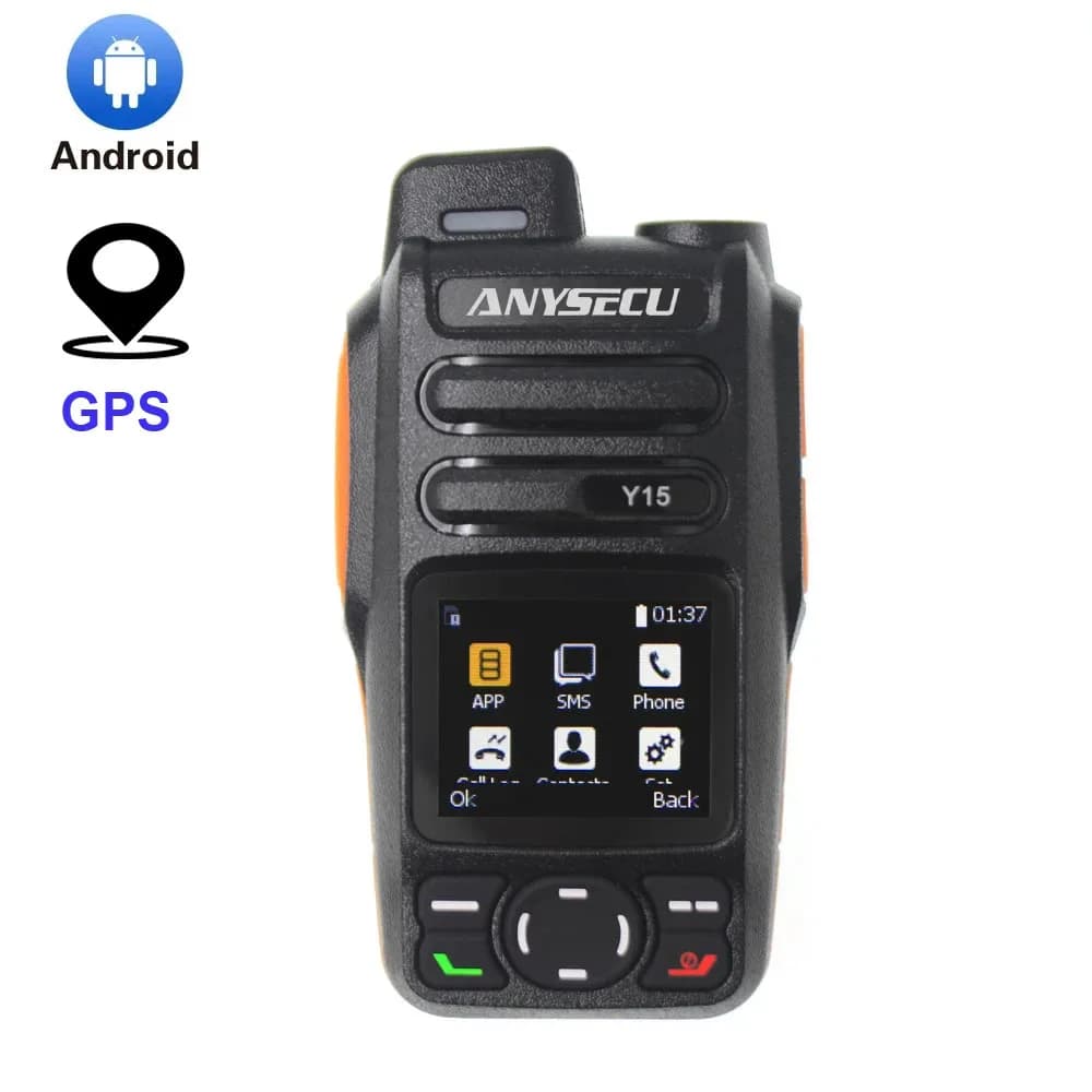 ANYSECU Y15 Android 5.1 Radio di rete 4G LTE/WCDMA/GSM POC Walkie Talkie compatibile con Zello o Real-ptt