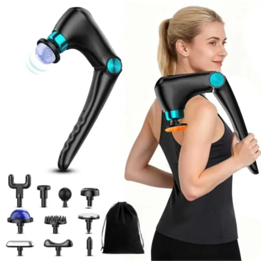 Deep Massage Gun for Women and Men, Foldable with Hot-Freddo Therapy to Relieve Pain and Muscular Recovery, Portable