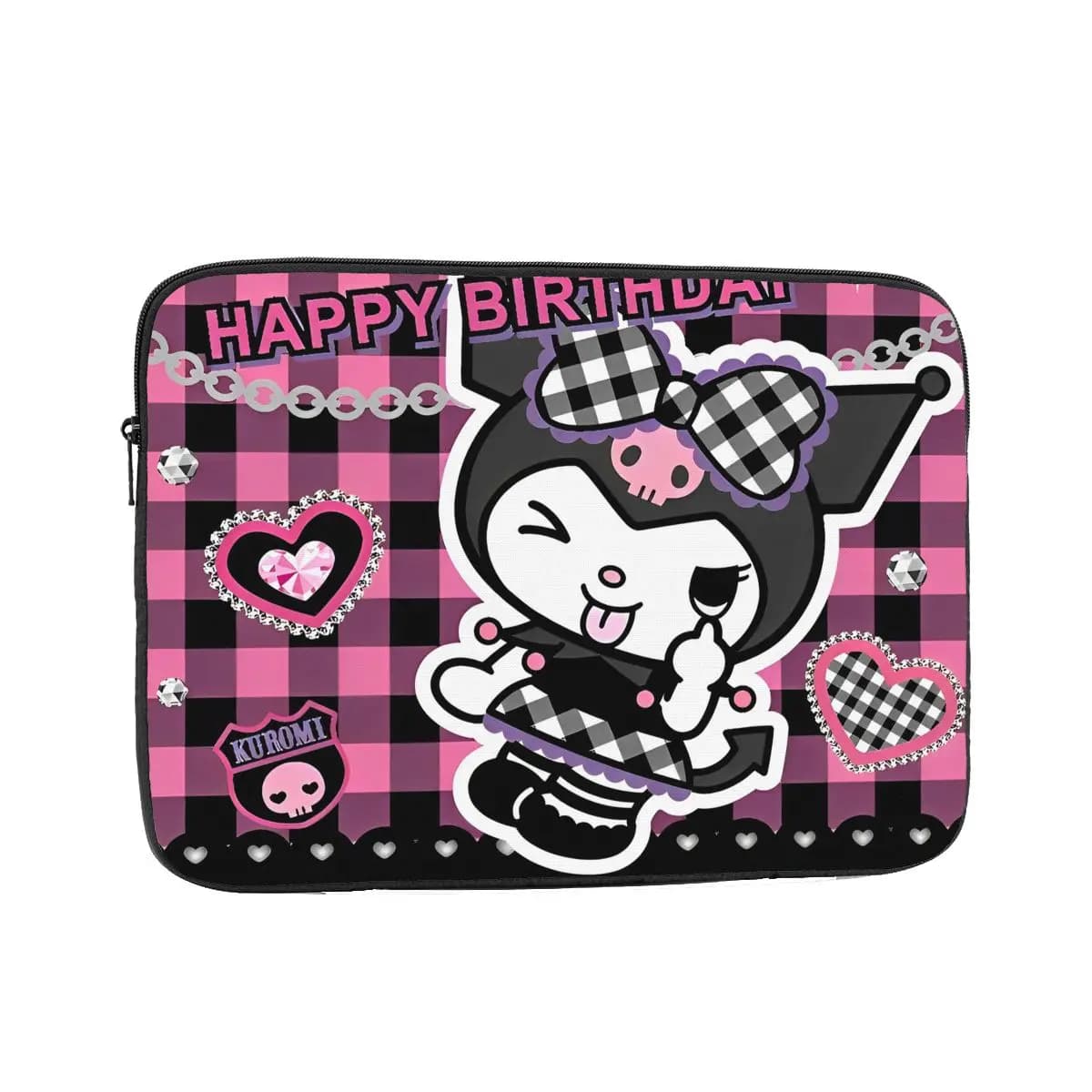Custodia Antiurto per Laptop 12" 13" 15" 17" con Design Kuromi, Borsa Protettiva per Macbook Air Pro Sanrio