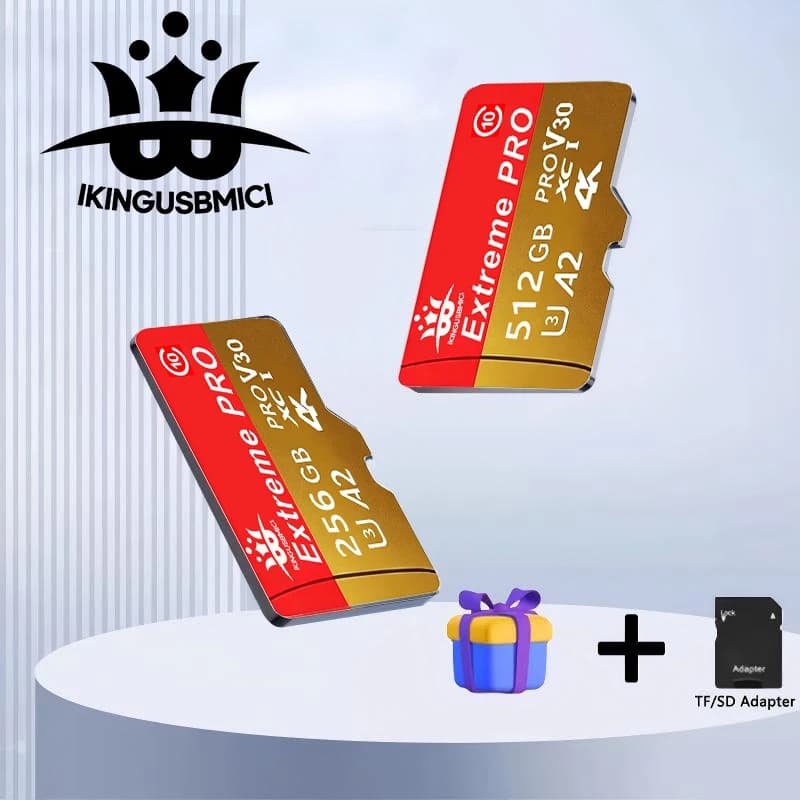 100% Original Mini SD Card 32G microSDHC 256G 64G 12 8G MinSDXC UHS-I Class10 Memory Card with type c card reader