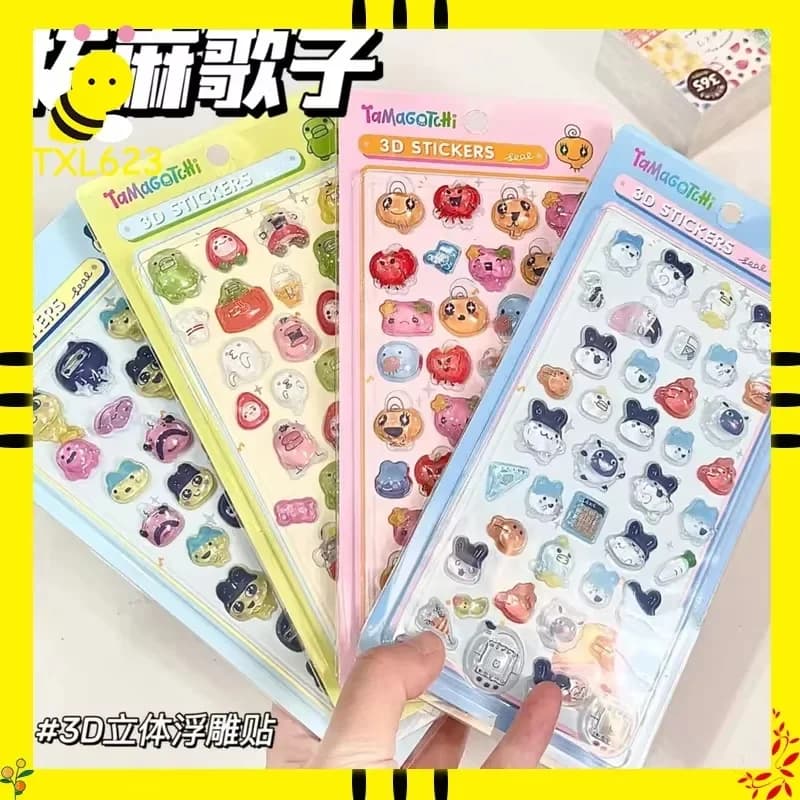 Bonbon Tamagotchi 3D Fai da te Goccia Sigillo Adesivi Kawaii Laptop Decalcomanie Scrapbook Bomboniere Regali Animazione da collezione Derivati