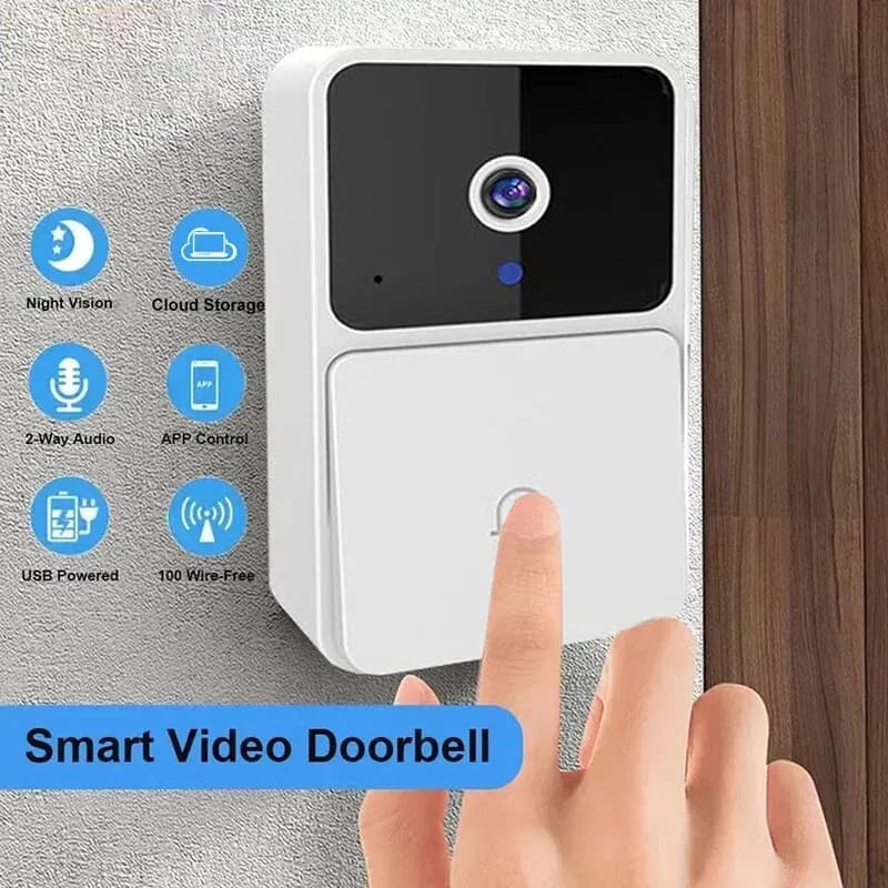 Campanello video WiFi wireless per la sicurezza domestica: telecamera HD, visione notturna, citofono bidirezionale e funzione di cambio vocale
