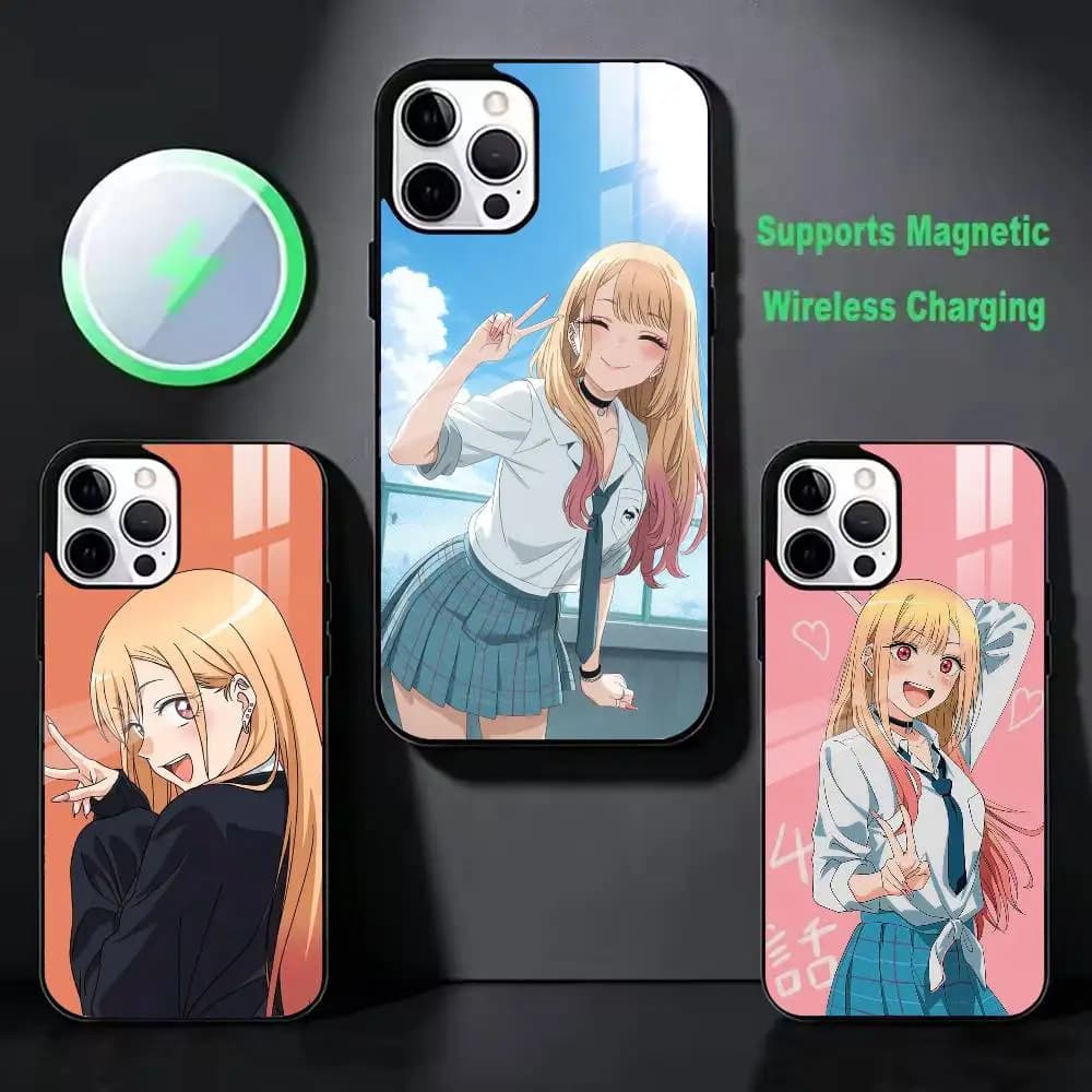 My Dress Up D-Darling Marin Kitagawa Phone Case For IPhone 18 17 16 15 14 13 12 Pro Max 16/15/14Plus Wireless Charger Cover