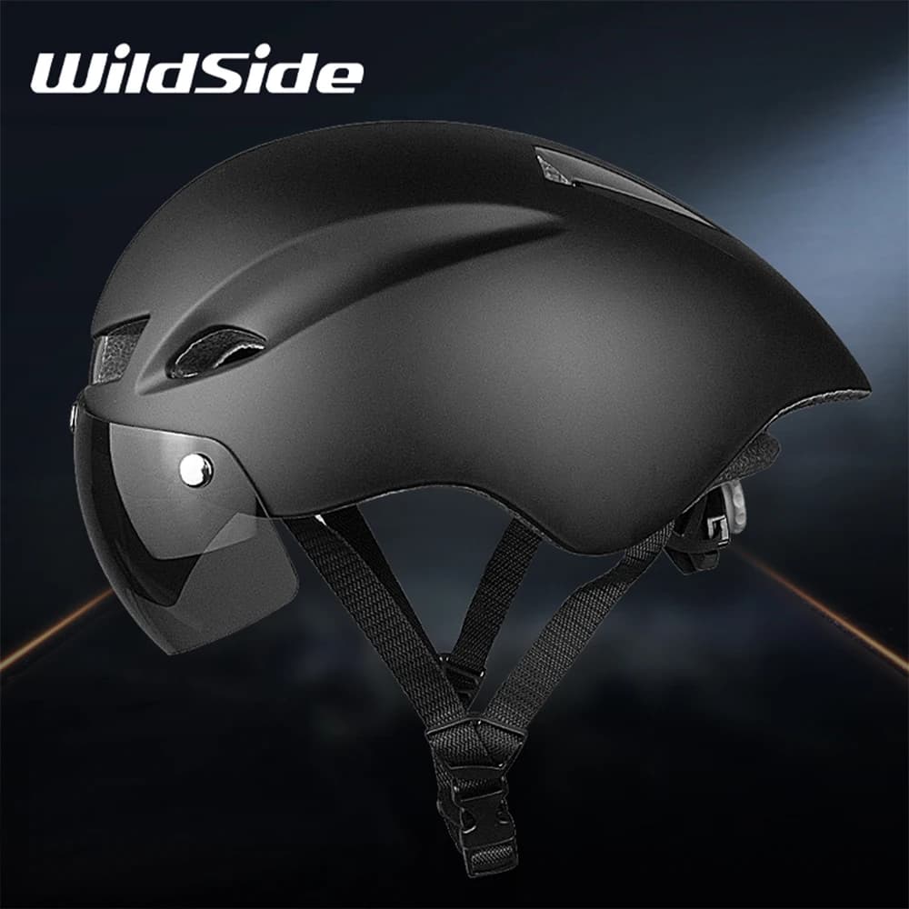 Wildside Aero TT Cycling Helmet, Lightweight for Gare and Triathlon, Sports Accessories for Bicycle