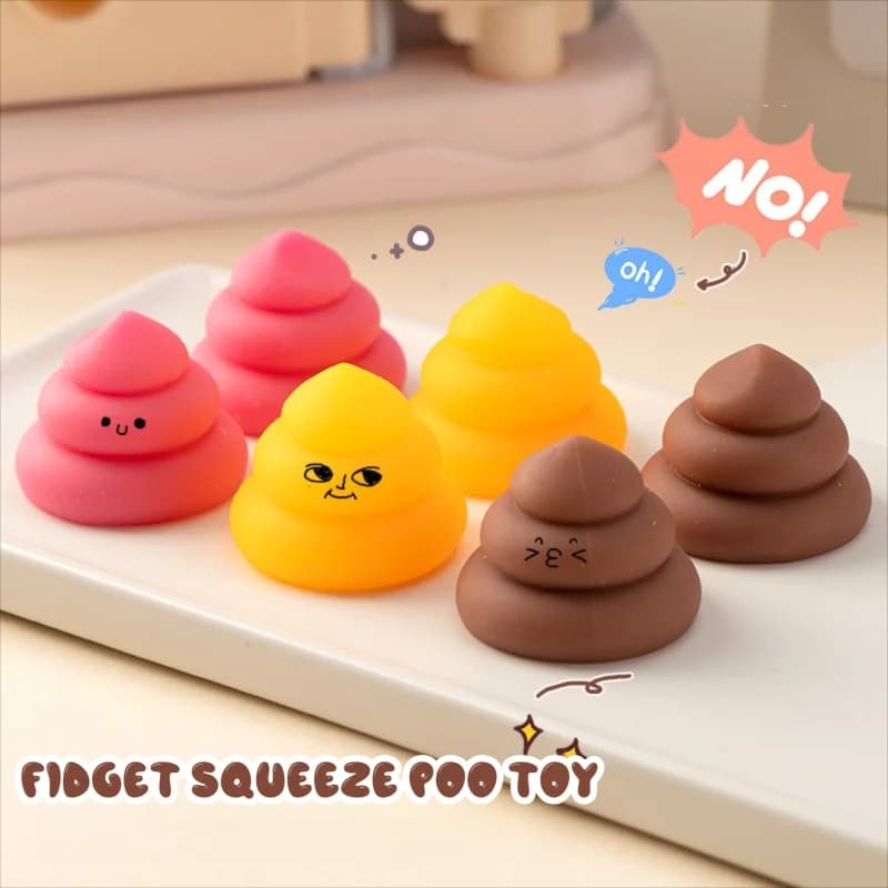 Carino Fidget Squeeze Cacca Giocattolo Regali Antistress Sensoriale Divertente Forma di cacca Bambini e adulti Fidget Scherzo Scherzo Giocattolo Colore Casuale