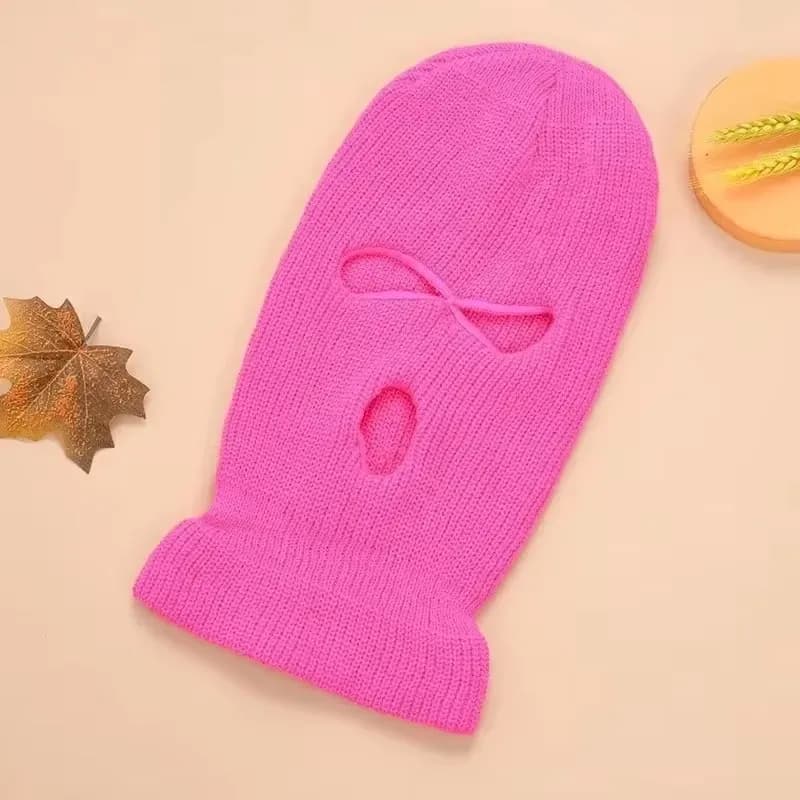 Passamontagna Maschera Cappello Copertura invernale Maschera al neon Cappellini verdi di Halloween per feste Moto Bicicletta Sci Ciclismo Passamontagna Maschere rosa