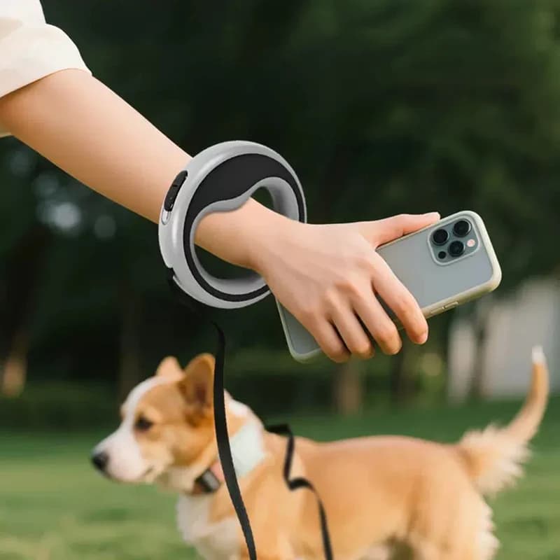 Guinzaglio per cani retrattile automatico da 250 cm/98,43 pollici Piombo durevole per addestramento all'aperto per accessori per animali domestici di piccole e medie dimensioni