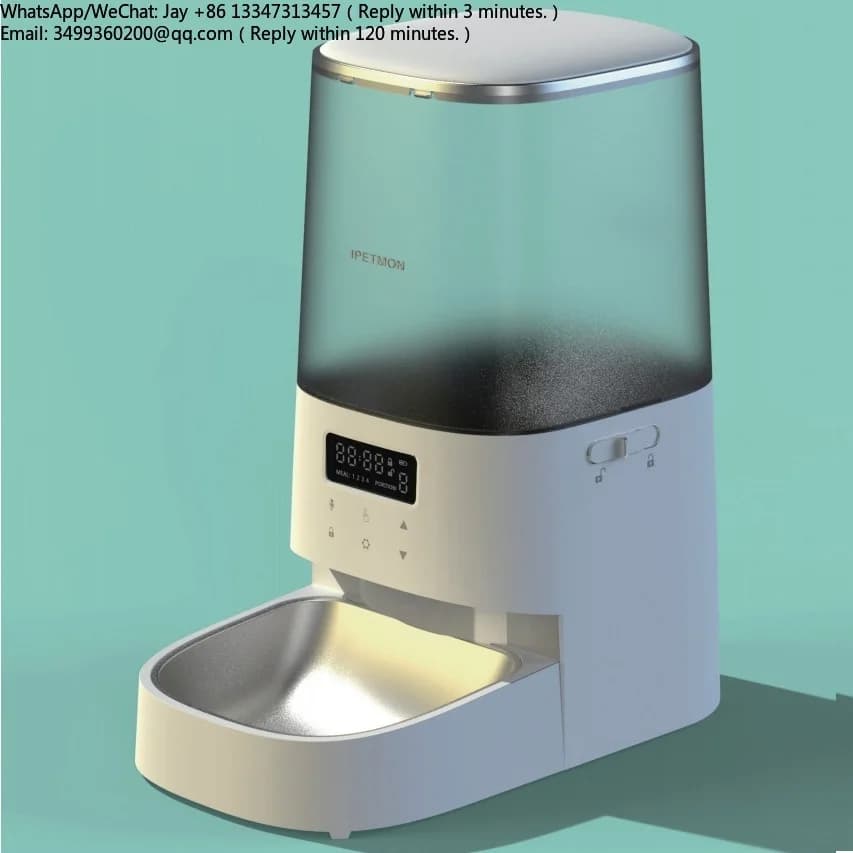 Distributore Automatico di Cibo per Animali Domestici, Mangiatoia Intelligente per Gatti e Cani, Ciotola in Acciaio Inox 304 e ABS
