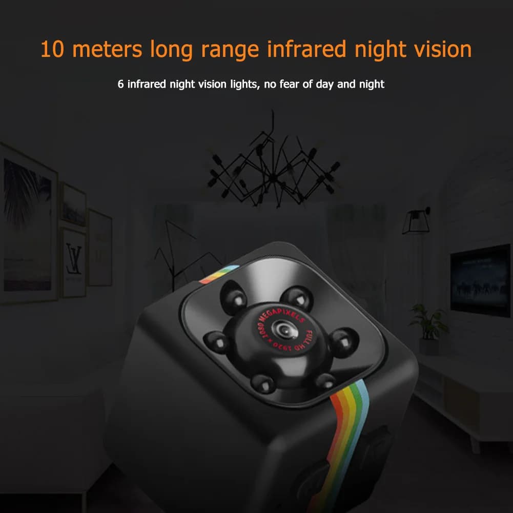 Full HD 1080p Mini telecamera per visione notturna Sport DV Videoregistratore Videocamera di rete Videoregistratore per baby monitor da 2 MP