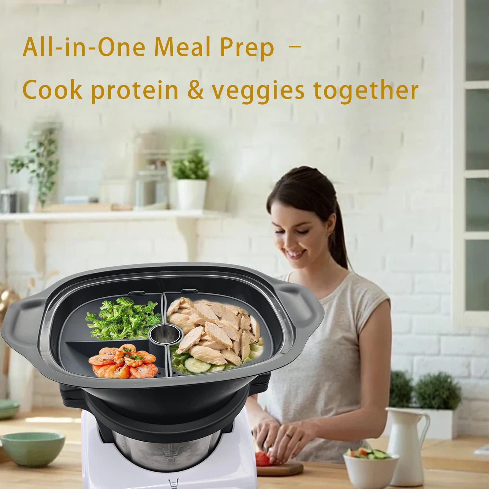 Divisore per cestello per cottura a vapore in silicone per Monsieur Cuisine Smart/Connect/Trend Accessori da cucina multiuso