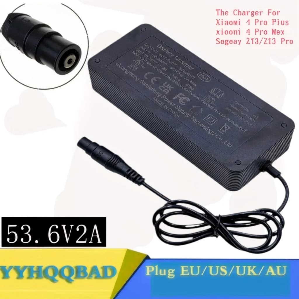 53.6v 2A charger for MI4 pro plus max/for Segway ZT3 PRO ebike scooter accessories part