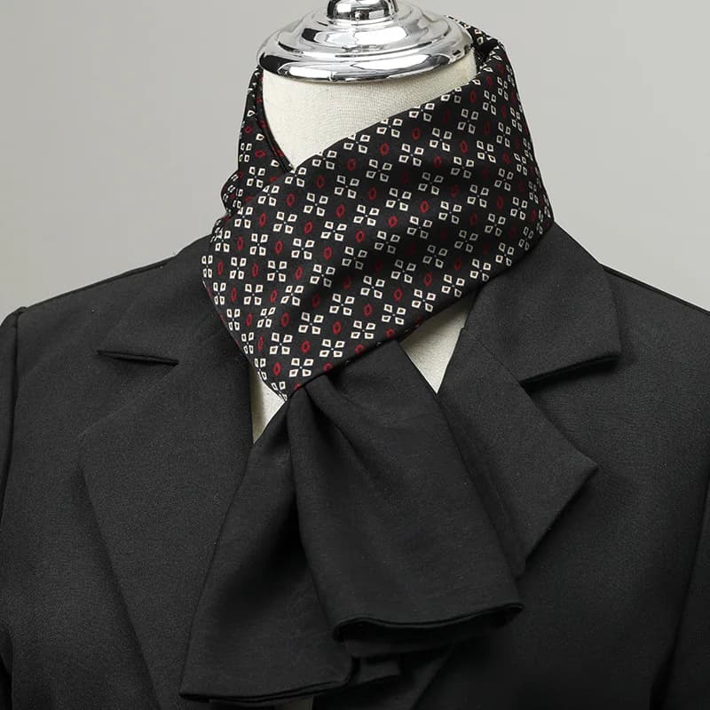 Sciarpa da uomo Sciarpa da collo in seta imitazione Abito quadrato piccolo Colletto da camicia Collo da abito Sciarpa sottile da lavoro