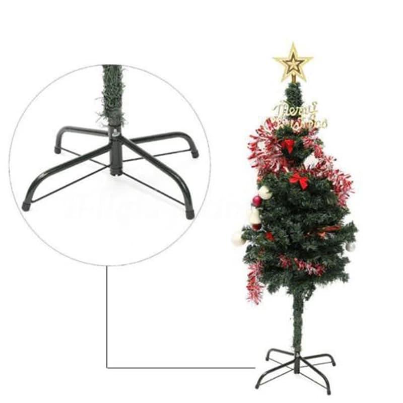 Staffa per treppiede in ferro per albero di natale Base per supporto in metallo verde supporti in ghisa decorazione per feste di natale in tinta unita inverno