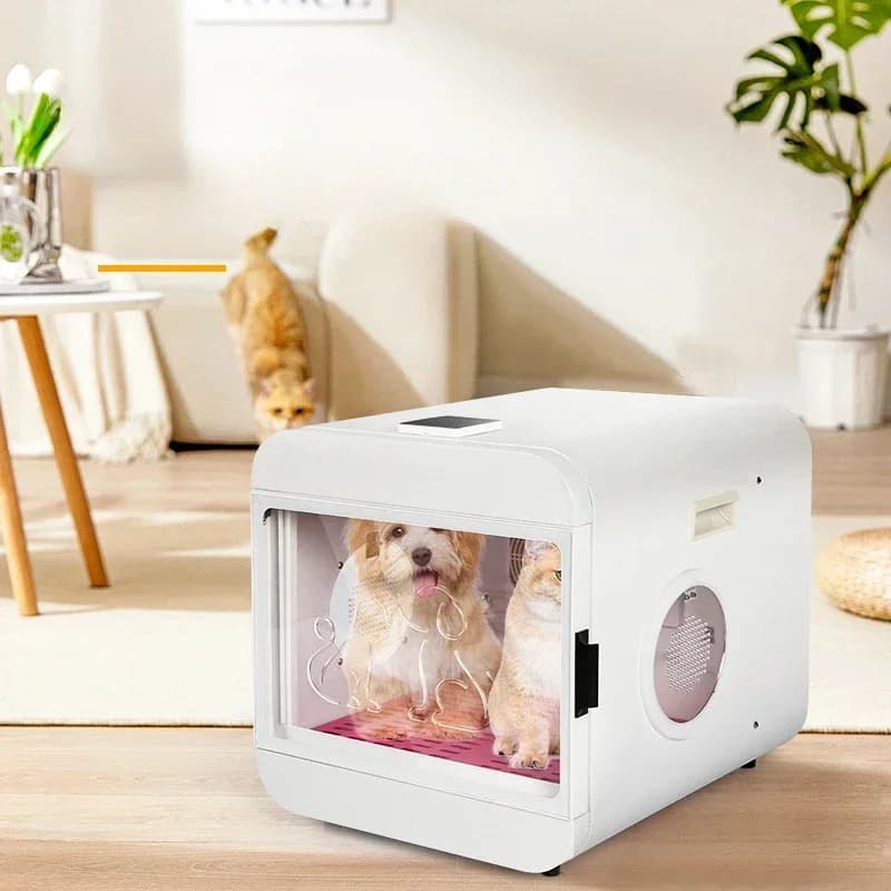Silenzioso domestico piccolo ventilatore d'acqua ventilatore scatola di asciugatura per animali domestici bagno e asciugatura per animali domestici asciugatrice per gatti negozio di animali scatola per asciugacapelli