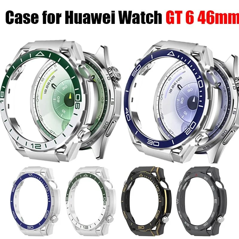 Custodia per Huawei Watch GT 6 46mm Custodia protettiva per schermo Custodia protettiva per paraurti morbida in TPU per orologio GT6 46mm Accessori